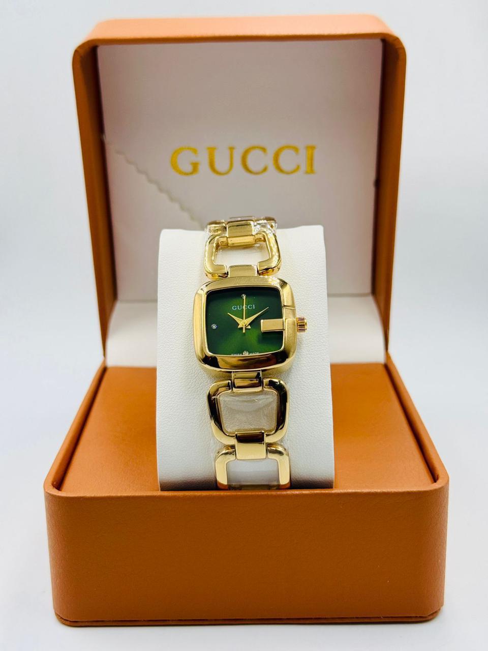 Luxury Women’s Gold Watch Square Case Bracelet Style Elegant Timepiece