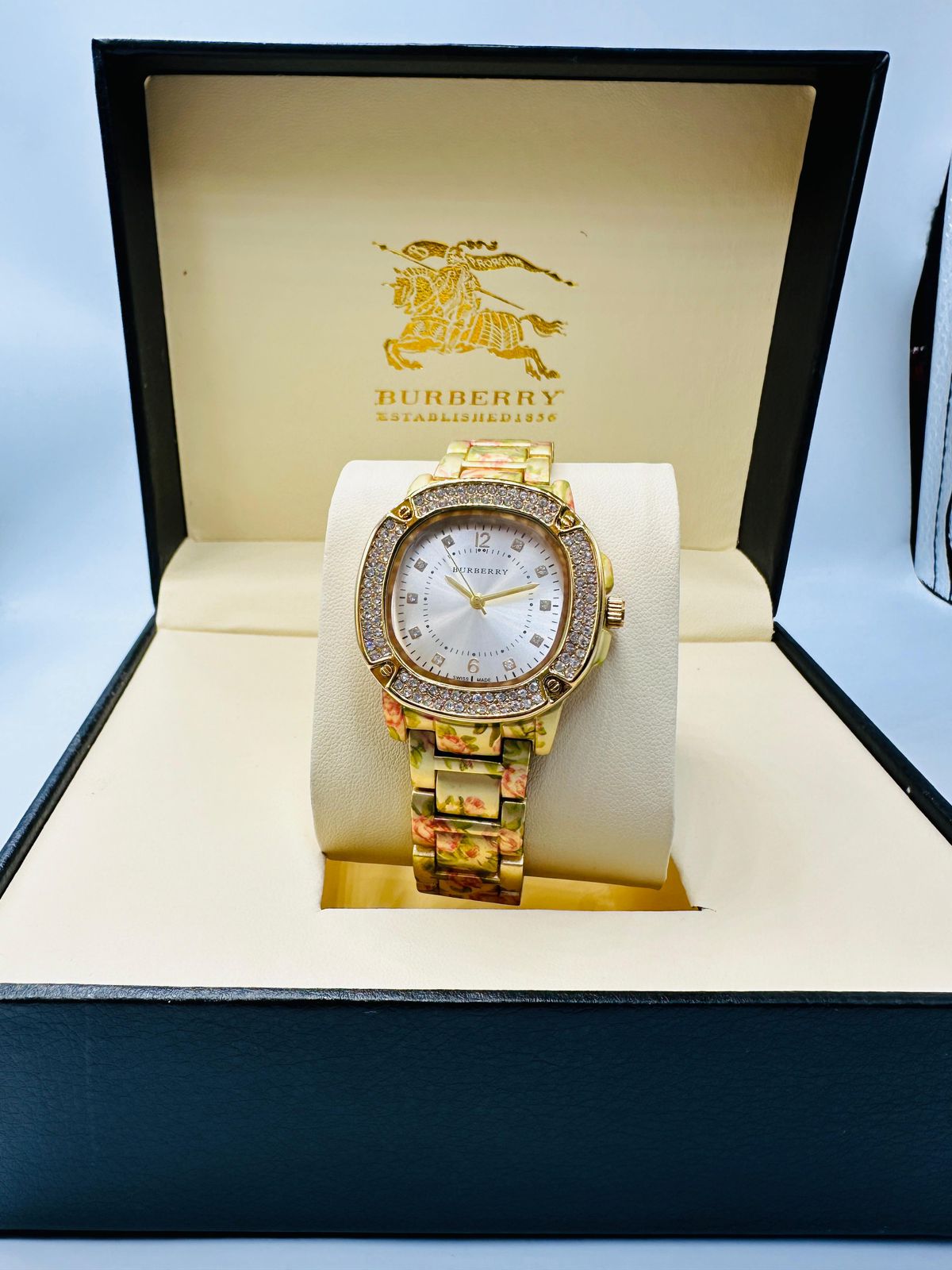 Burberry Women’s Luxury Floral Watch Designer Wristwatch
