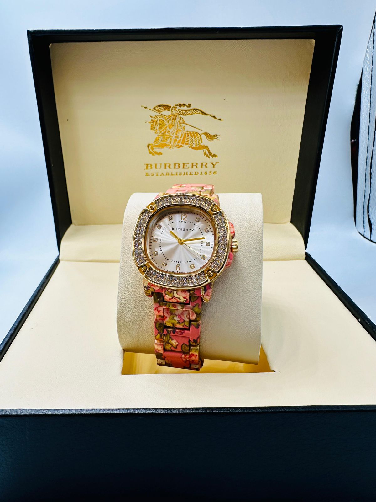 Burberry Women’s Luxury Floral Watch Designer Wristwatch