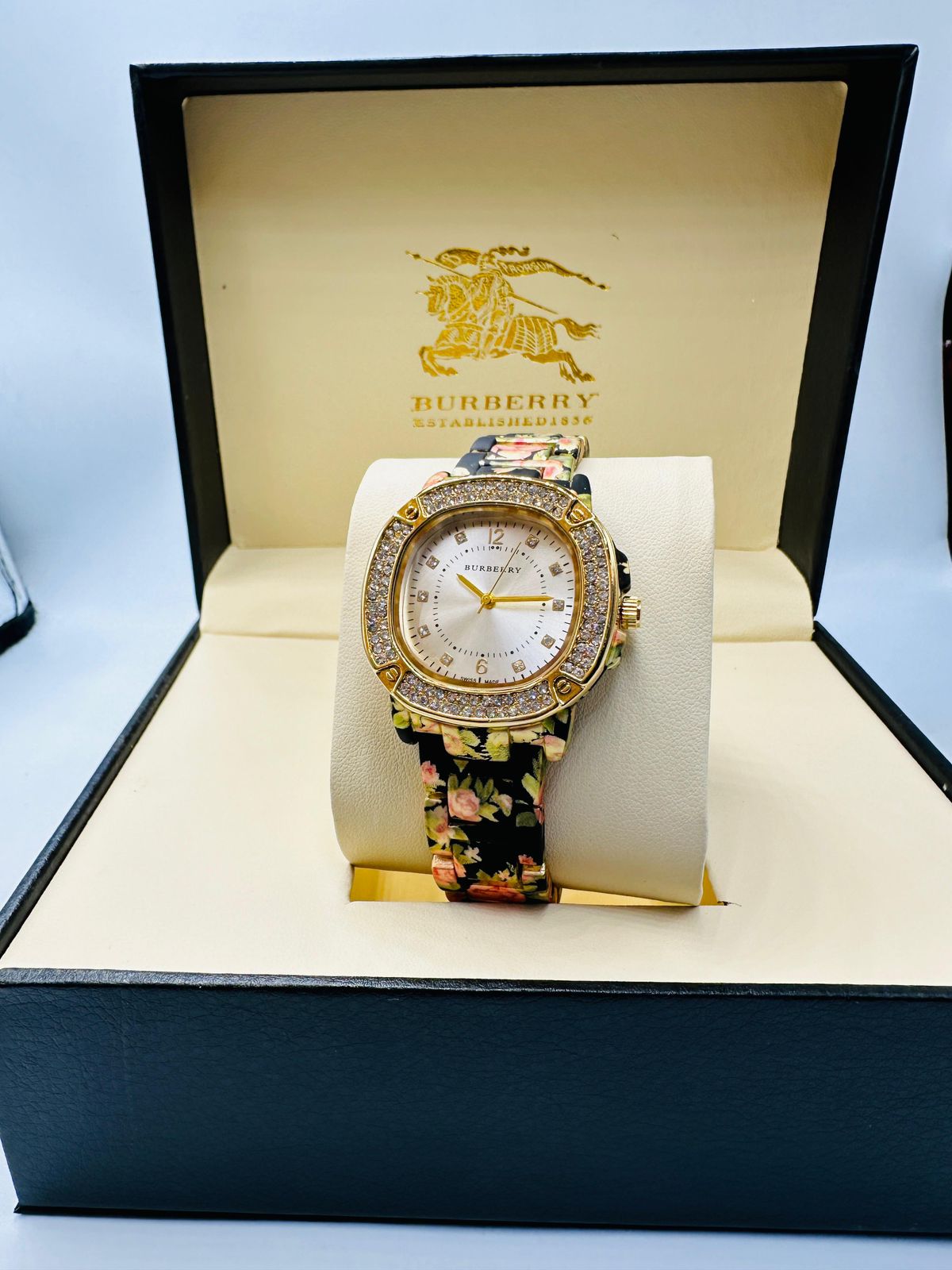 Burberry Women’s Luxury Floral Watch Designer Wristwatch