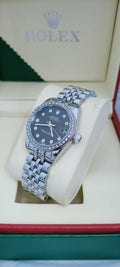 Rolex Lady-Datejust Style Diamond Dial Stainless Steel Watch for Women