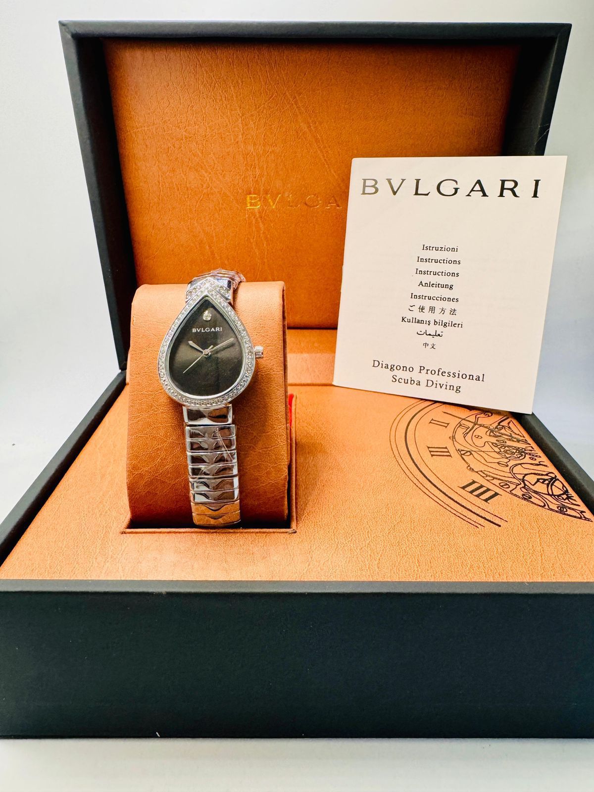 Luxury Bvlgari Style Gold Teardrop Women’s Watch