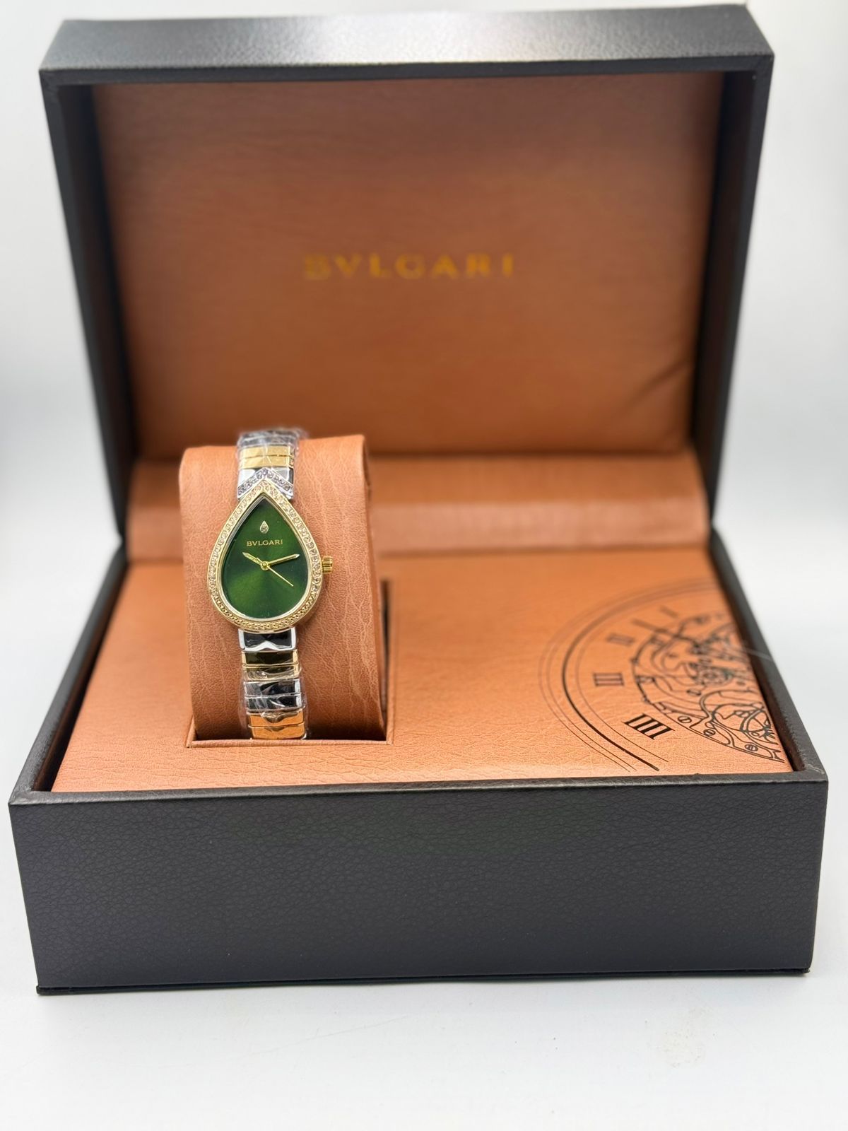 Luxury Bvlgari Style Gold Teardrop Women’s Watch