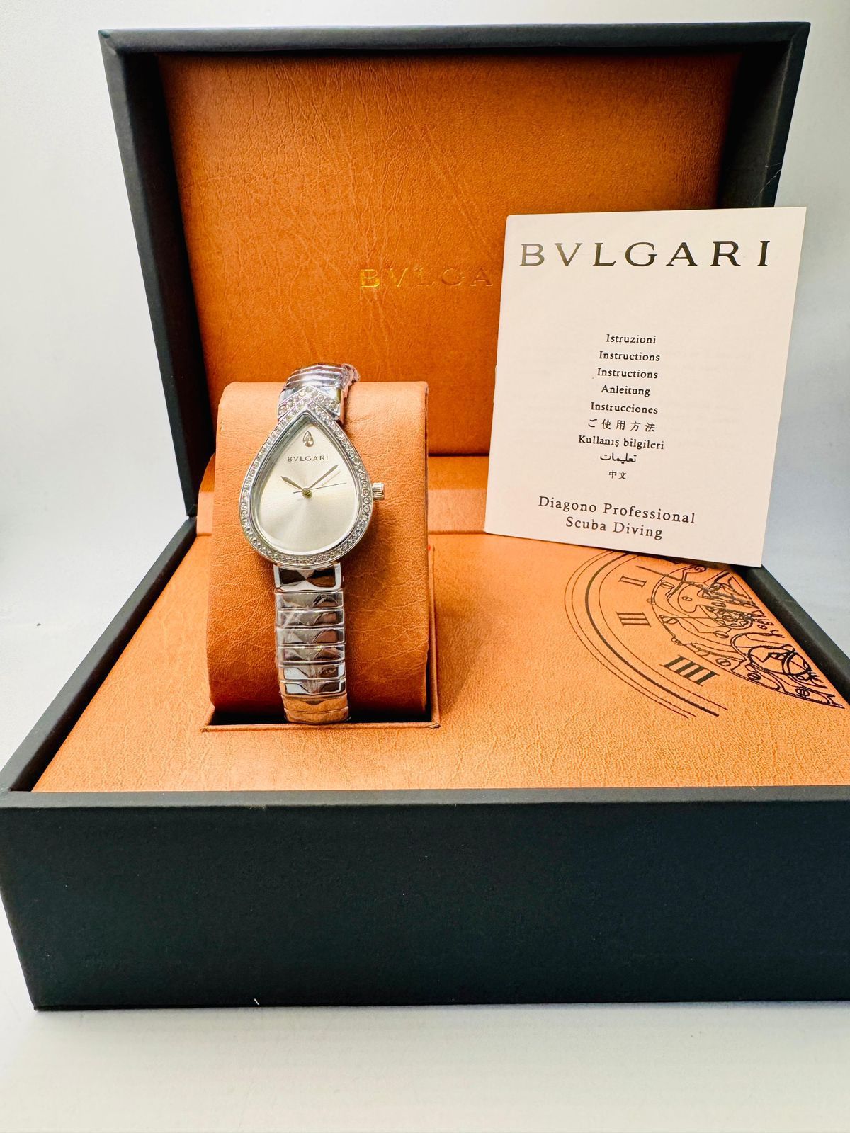 Luxury Bvlgari Style Gold Teardrop Women’s Watch