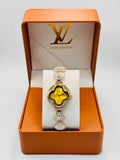 Louis Vuitton Women's Luxury Gold Dial Diamond Bracelet Watch