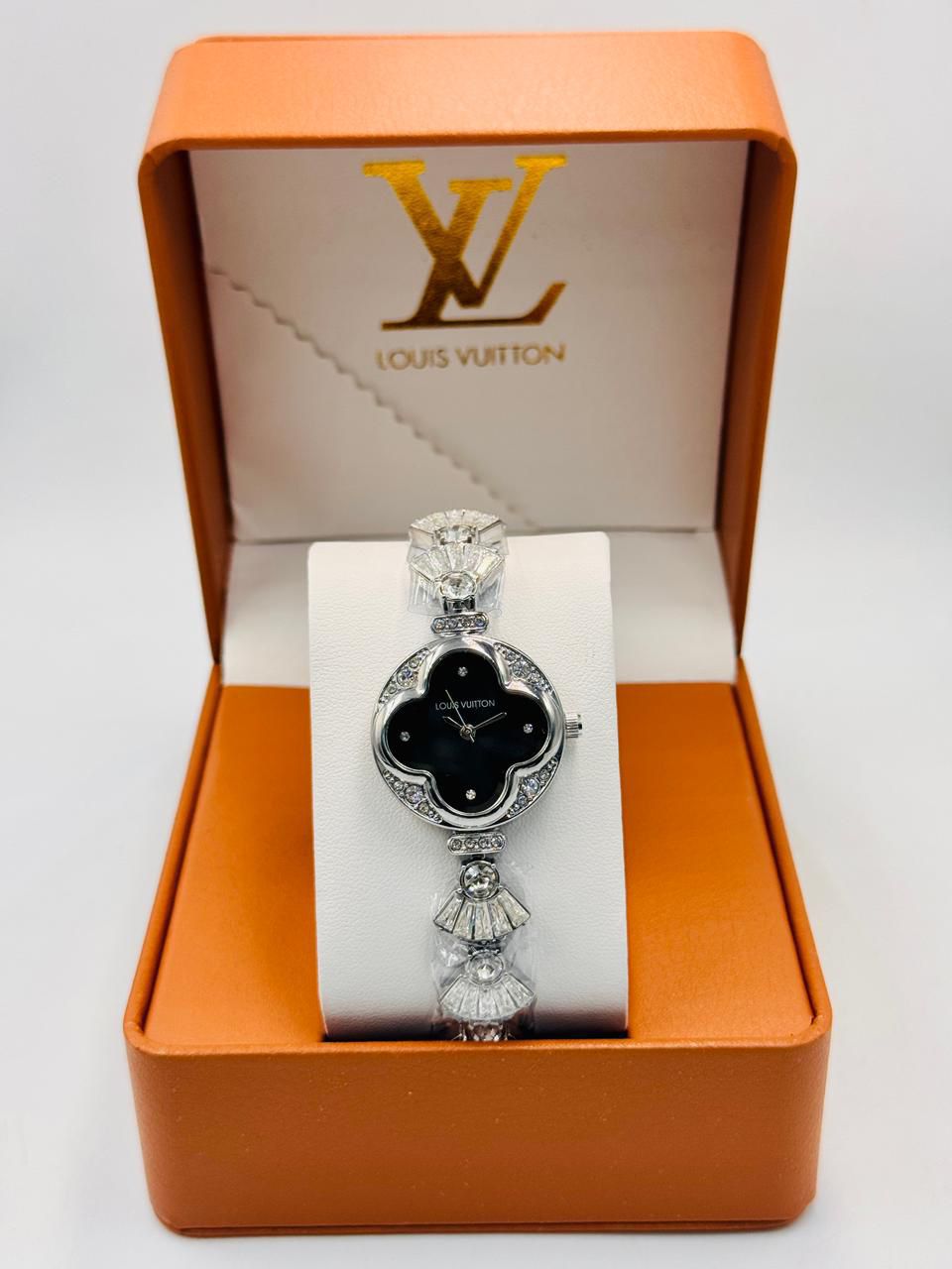 Louis Vuitton Women's Luxury Gold Dial Diamond Bracelet Watch