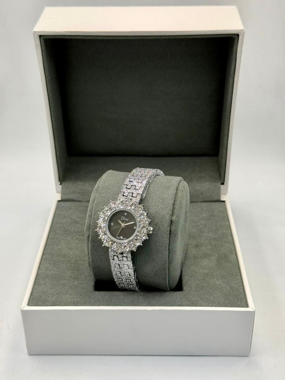 Dior Women's Luxury Crystal Bezel Gold Watch