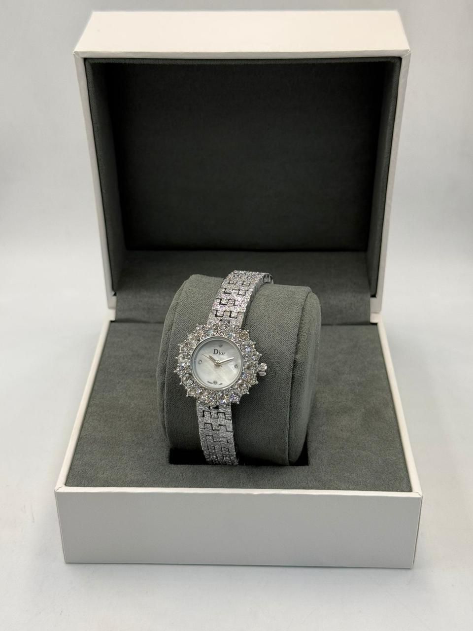 Dior Women's Luxury Crystal Bezel Gold Watch
