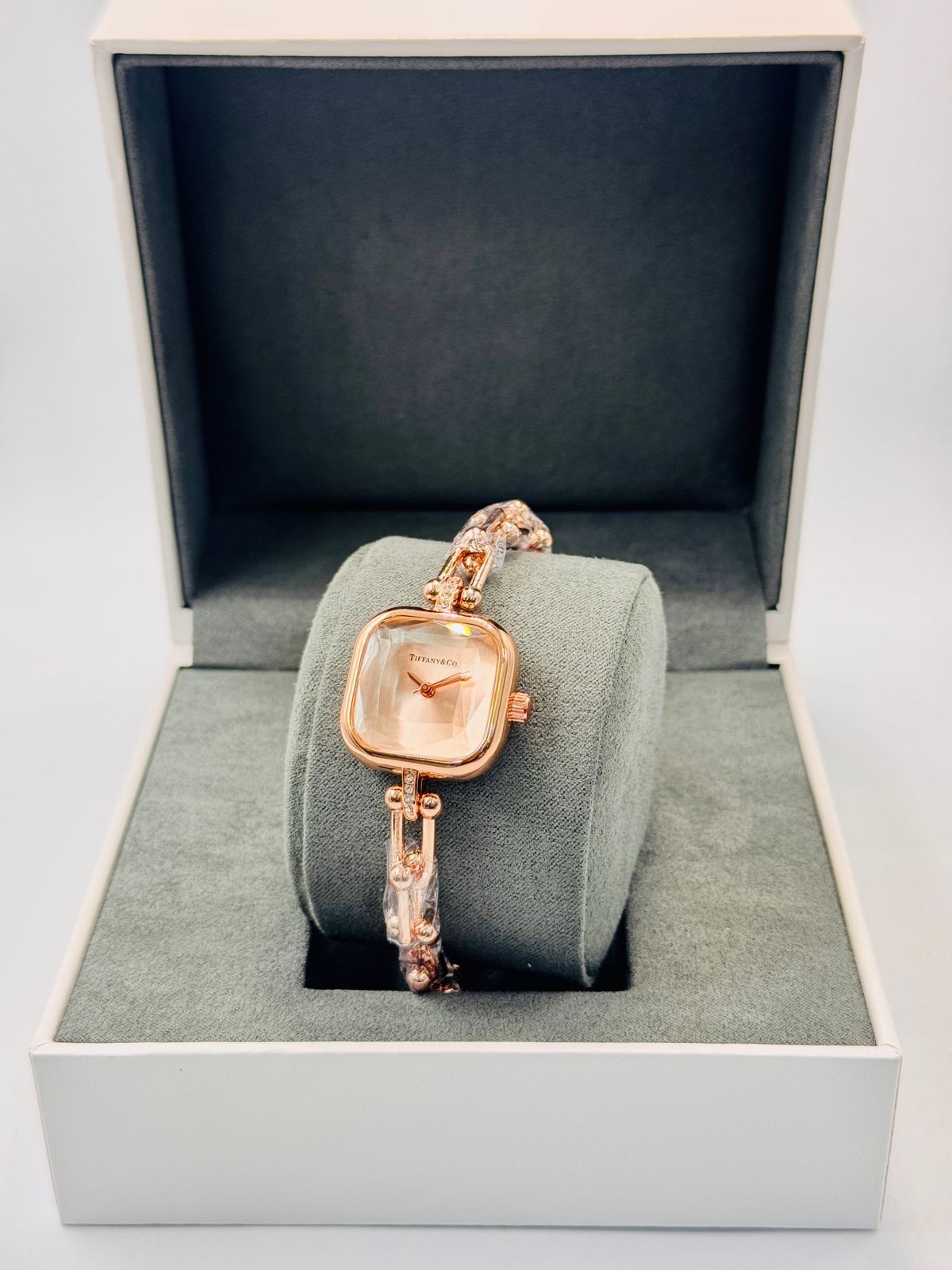 Tiffany & Co Style Square Dial Watch for Women