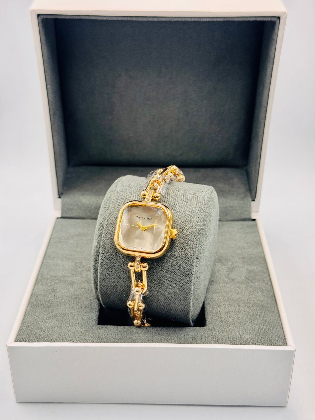 Tiffany & Co Style Square Dial Watch for Women