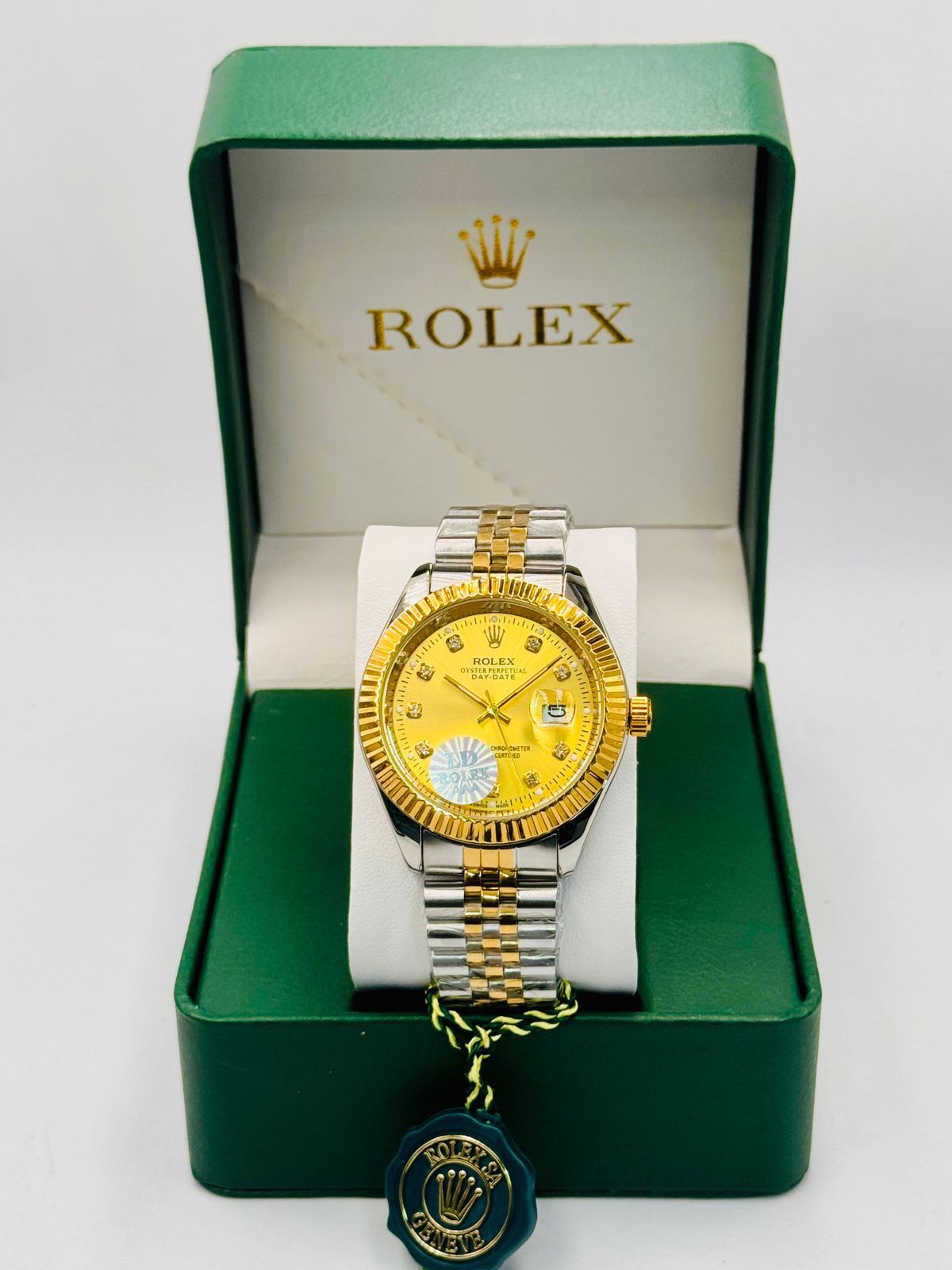 Rolex Datejust Style Two Tone Men's Wrist Watch