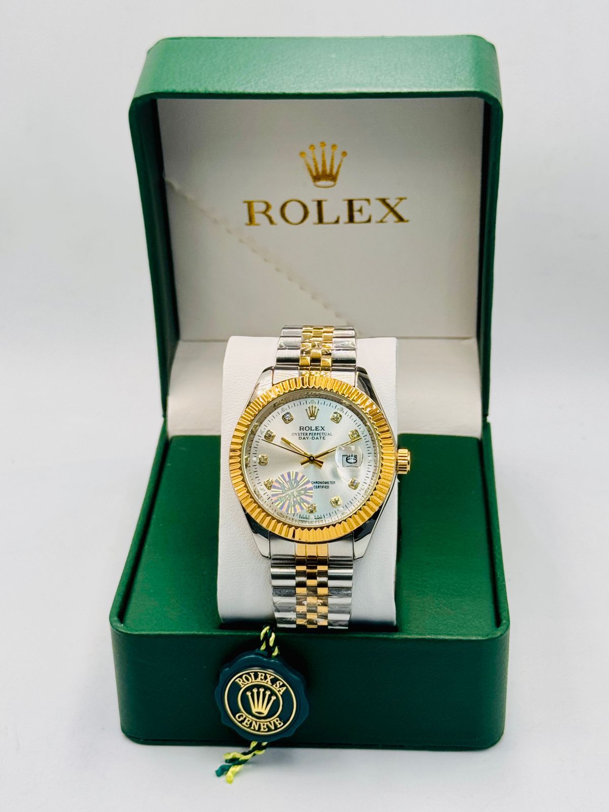 Rolex Datejust Style Two Tone Men's Wrist Watch