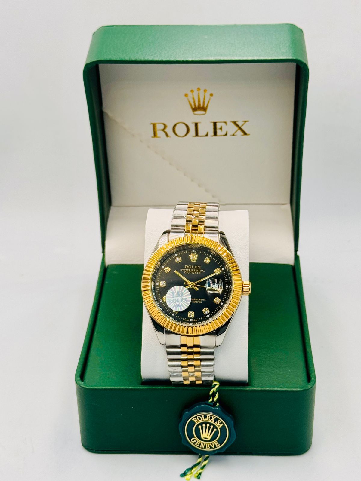 Rolex Datejust Style Two Tone Men's Wrist Watch