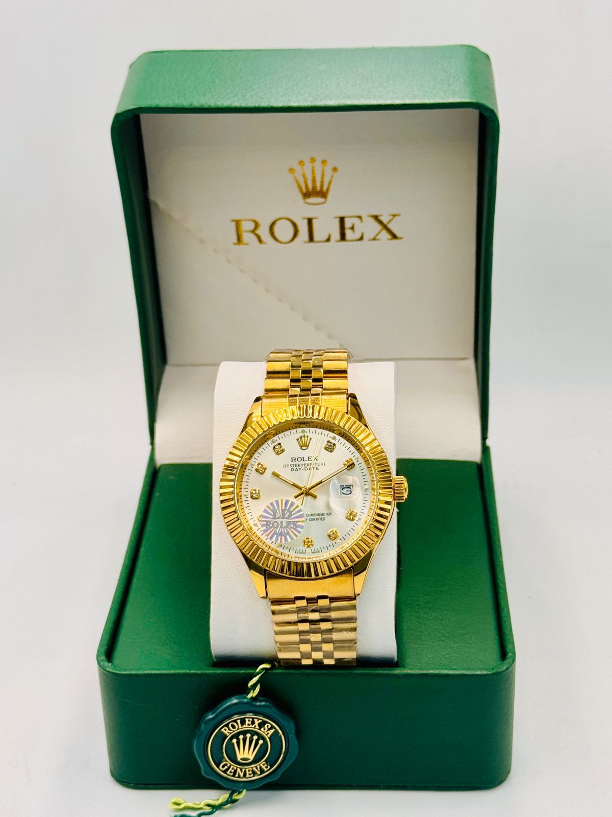 Rolex Datejust Style Two Tone Men's Wrist Watch